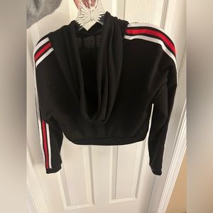 Cropped Hoodie with Arm Details